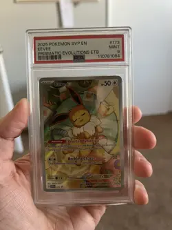 2025 POKEMON SVP EN-SV BLACK STAR PROMO #173 EEVEE PSA 9 - Image 1