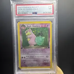 Pokemon Dark Slowbro 12/82 Team Rocket 1st Edition Holo Rare PSA 7 2000 - Image 1