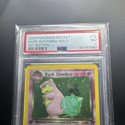 Pokemon Dark Slowbro 12/82 Team Rocket 1st Edition Holo Rare PSA 7 2000 - Image 2