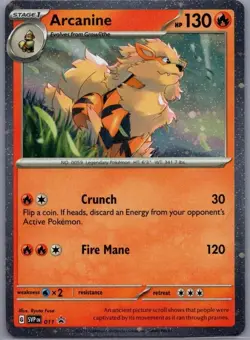 Arcanine SVP011 Pokemon TCG SV Black Star Promo Cosmos Holo NM - Image 1