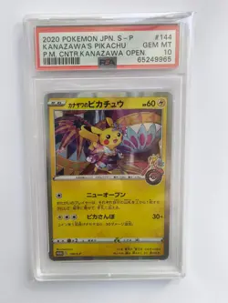 Pokemon Kanazawa's Pikachu PM Center Opening Japanese Holo Promo 144/S-P PSA 10 - Image 1
