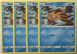 POKEMON 4X SWINUB 19/111 CRIMSON INVASION COMMON NEAR MINT-PLAYSET - Image 1