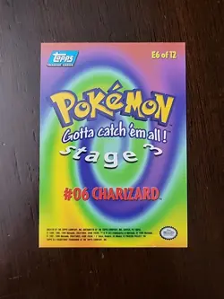 LP Charizard #6 E6 of 12 Topps Gotta Catch 'em All Movie Black Logo Pokemon TCG - Image 2