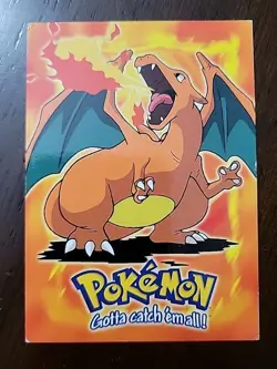 HP! Charizard #6 E6 of 12 TOPPS Pokemon 1st Movie Blue Logo - Image 1