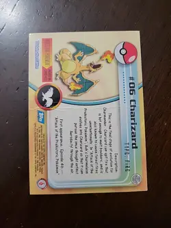 DMG! BLUE Label *UK Print* Charizard #06 Topps Pokemon 1999 Series 1 - Image 2