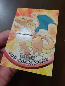 DMG! BLUE Label *UK Print* Charizard #06 Topps Pokemon 1999 Series 1 - Image 3