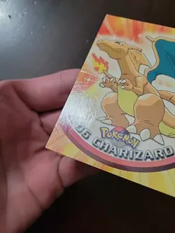 DMG! BLUE Label *UK Print* Charizard #06 Topps Pokemon 1999 Series 1 - Image 5