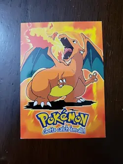 MP! Charizard #6 E6 of 12 TOPPS Pokemon 1st Movie Blue Logo - Image 1