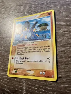 Pokemon Swampert EX TCG Crystal Guardians 27/100 Reverse Holo Rare Stamped - Image 2