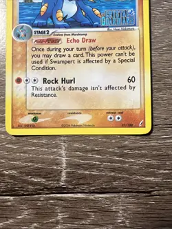 Pokemon Swampert EX TCG Crystal Guardians 27/100 Reverse Holo Rare Stamped - Image 5