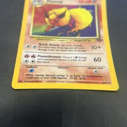1999 Pokemon Jungle Flareon 3/64 Holo Rare Unlimited Eeveelution Vintage - Image 3