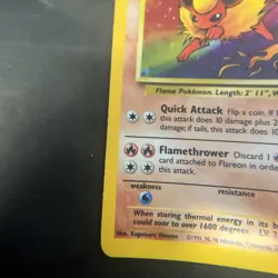 1999 Pokemon Jungle Flareon 3/64 Holo Rare Unlimited Eeveelution Vintage - Image 4