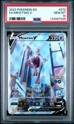 PSA 10 Mewtwo V 072/078 Pokemon Go Alt Art Alternate Sword Shield - Image 1