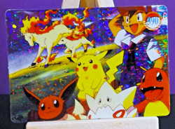 POKEMON POCKET MONSTERS VENDING PRISM STICKER 390 PIKACHU EEVEE CHARMANDER - Image 1