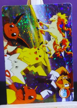 POKEMON POCKET MONSTERS VENDING PRISM STICKER 390 PIKACHU EEVEE CHARMANDER - Image 2