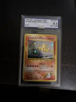 1999 Pokemon JAPANESE GYM - 2 BLAINE'S MOLTRES HOLO # 146 PSA-8.5 With Swirls - Image 3