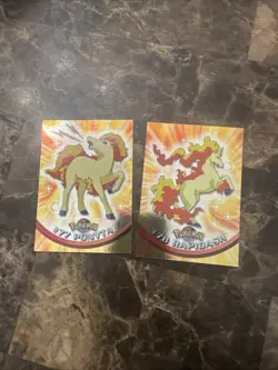 Topps Pokemon Ponyta #77 & Rapidash #78 Both Blue Label HOLOS - Image 1