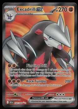 EXCADRILL EX 160/086 ULTRA RARE BLACK BOLT POKEMON NM/M - Image 1