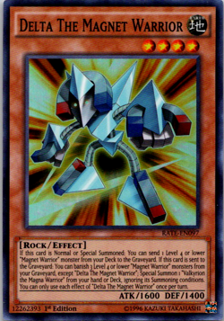 Delta the Magnet Warrior RATE-EN097 Super Rare 1st Edition - Image 1