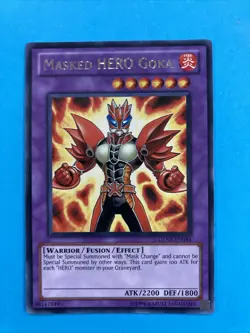 Yugioh! TCG Masked HERO Goka GENF-EN094 Rare Unlimited Lightly Played LP - Image 1