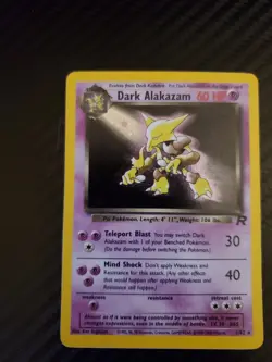 Pokemon TCG Dark Alakazam- Teamm Rocket Holo Rare Card 1/82 - Image 1