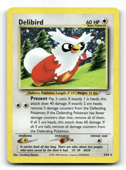 Delibird 5/64 - Neo Revelation Unlimited Holo - Pokemon Card NM/M - Image 1