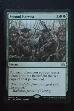 Magic The Gathering MTG SECOND HARVEST Shadows over Innistrad LP Lightly Played - Image 1