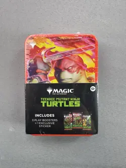 Magic: The Gathering Teenage Mutant Ninja Turtles Tin 3 Boosters NEW SEALED - Image 1