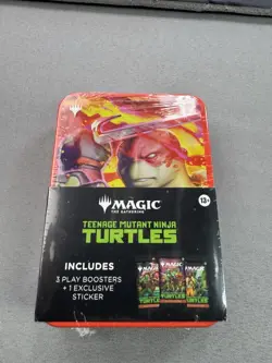 Magic: The Gathering Teenage Mutant Ninja Turtles Tin 3 Boosters NEW SEALED - Image 2
