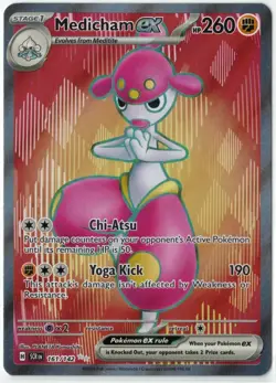 Medicham ex 161/142 Stellar Crown (SCR) NM Full Art Pokemon Card - Image 1