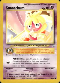 Pokemon Smoochum Neo Revelation 54/64 Light Play LP+ or Better - Image 1