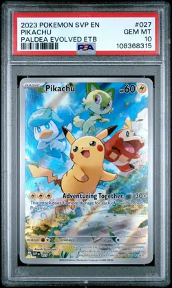 Pikachu Pokemon Svp En-Sv Black Star Promo 027 NM PSA 10 - Image 1