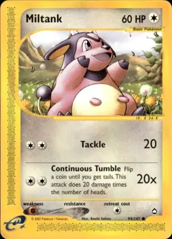 Pokemon Miltank Aquapolis 094/147 Light Play LP+ or Better - Image 1