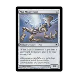 WOTC MtG Darksteel Myr Moonvessel (C) (Foil) EX - Image 1