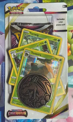 Pokemon TCG Sword & Shield Lost Origin Torterra Premium Booster Blister Pack - Image 1