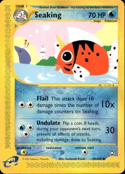 Pokemon Seaking Aquapolis 059/147 Light Play LP+ or Better - Image 1