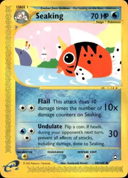Pokemon Seaking Aquapolis 059/147 Light Play LP+ or Better - Image 1