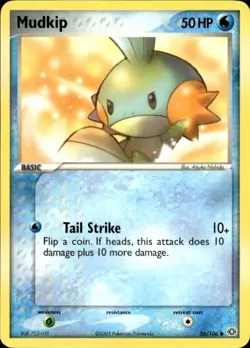 Pokemon Mudkip Emerald 56/106 Light Play LP+ or Better - Image 1