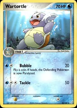 Pokemon Wartortle Crystal Guardians 42/100 Light Play LP+ or Better - Image 1