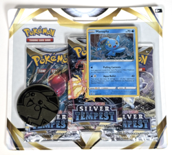 Pokemon TCG Silver Tempest 3 Booster Blister Pack Manaphy Promo Coin Brand New - Image 1