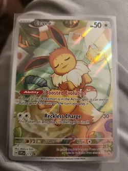 Pokemon Prismatic Evolutions Eevee Promo 173 Black Star Holo - Image 1