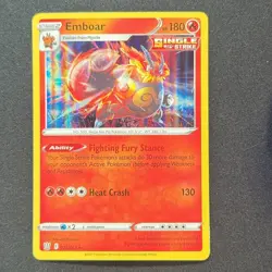 Emboar 25/163 Holo Rare SWSH05: Battle Styles Pokemon TCG - Image 1