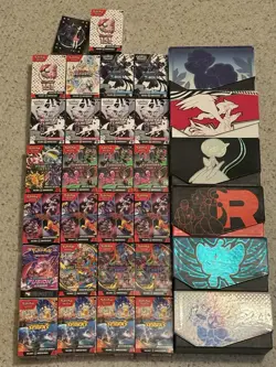 27 Empty pokemon boxes elite etb,silver tempest, 151, fusion strike, prismatic, - Image 2