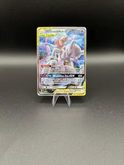 Pokemon TCG Mewtwo & Mew GX SM191 Tag Team Black Star Promo Sun & Moon - Image 1