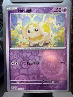Fidough #038/091 Paldean Fates Reverse Cosmos Holo Costco Pokemon TCG - Image 1