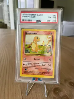 1999 Pokemon Game #46 Charmander PSA 8 Base Set Unlimited Card - Image 2