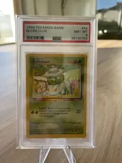 Pokemon Base BULBASAUR 44/102 PSA 8 NM-MT - Image 1