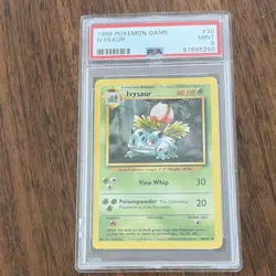 Pokemon Ivysaur PSA 9 Base Set 030/102 Uncommon Regular Seed Pokemon TCG - Image 1