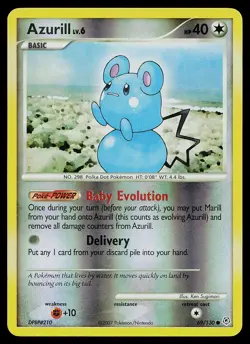 Pokemon Card - Azurill Diamond & Pearl 69/130 Reverse Holo Common - Image 1