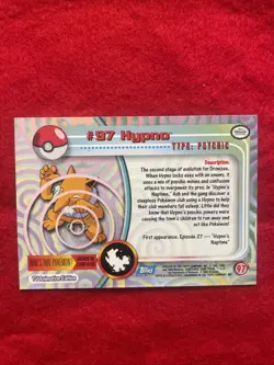 2000 Pokemon HYPNO #97 [Non-Holo] Topps Blue Logo TV Animation Card - Image 3